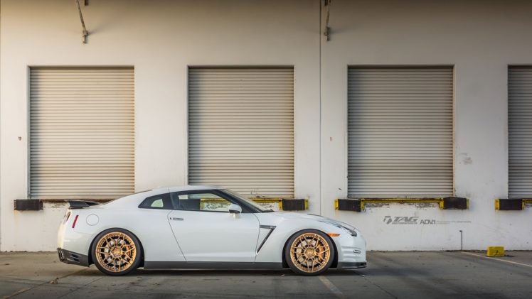 nissan, Gtr, R35, White, Godzilla, Cars, Hre, Wheels HD Wallpaper Desktop Background