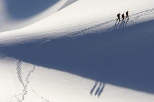 landscapes, Snow, White, Mountaineers