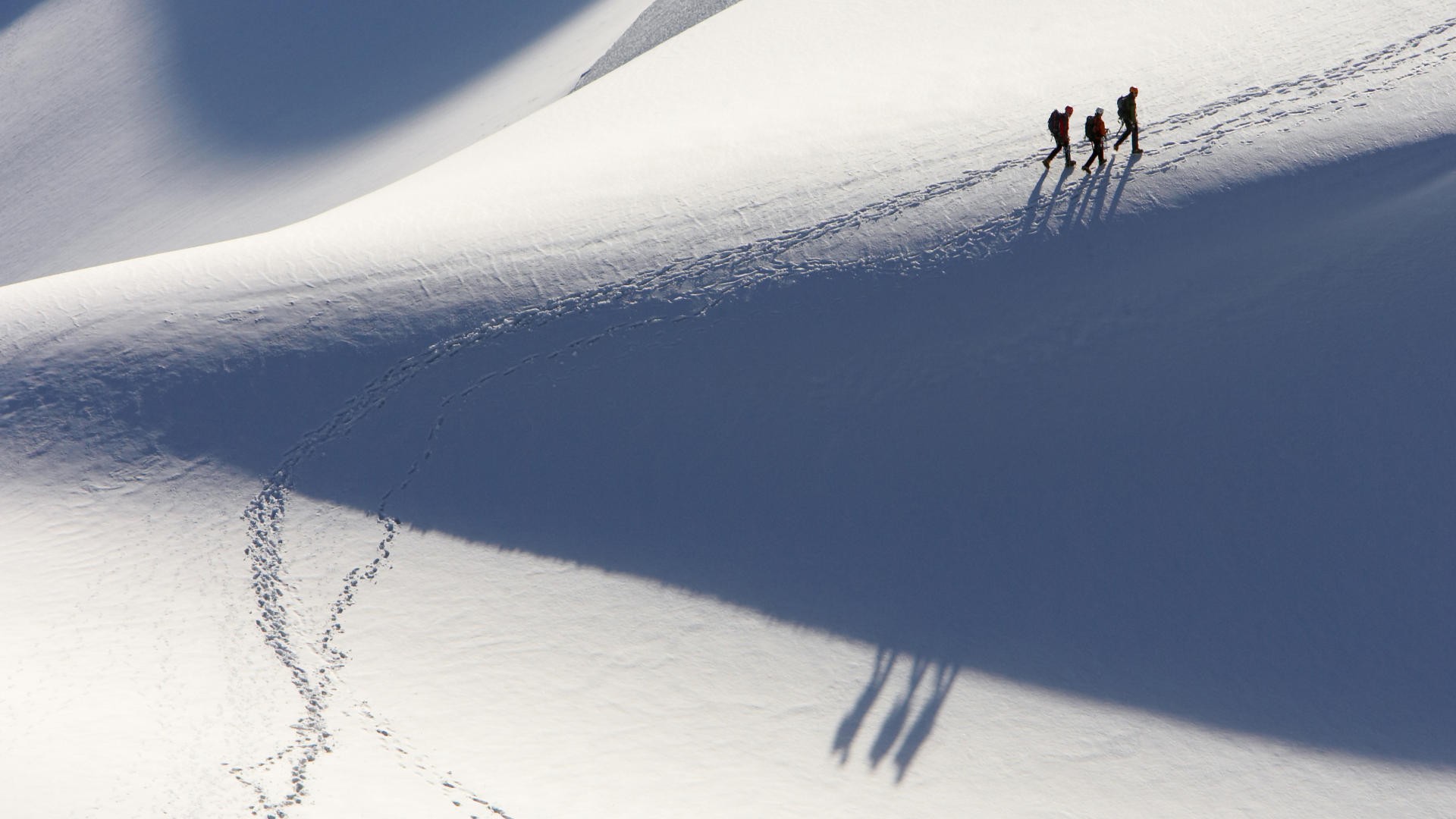 landscapes, Snow, White, Mountaineers Wallpaper