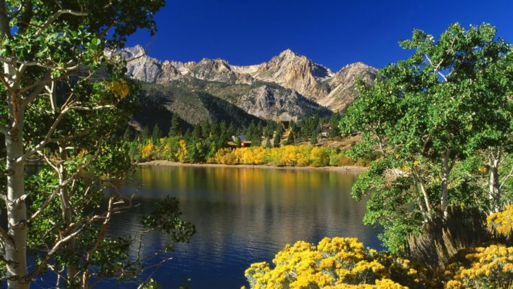 mountains, Landscapes, Nature, Trees, Lakes HD Wallpaper Desktop Background