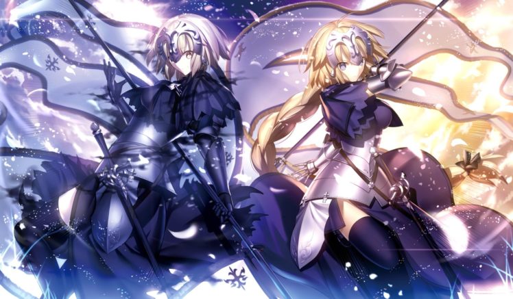 armor, Blonde, Hair, Blue, Eyes, Braids, Fate, Grand, Order, Jeanne, Dand039arc, Alter, Long, Hair, Ponytail, Shinooji, Short, Hair, Thighhighs, Weapon, Yellow, Eyes HD Wallpaper Desktop Background