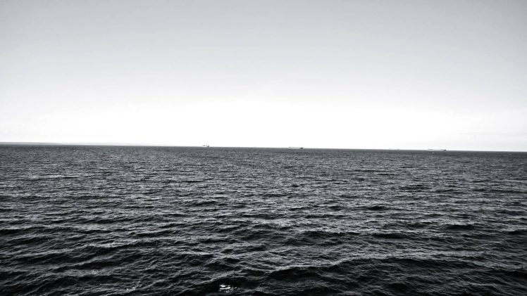sea, Blackandwhite, Grey, Baltic, Denmark, Water HD Wallpaper Desktop Background