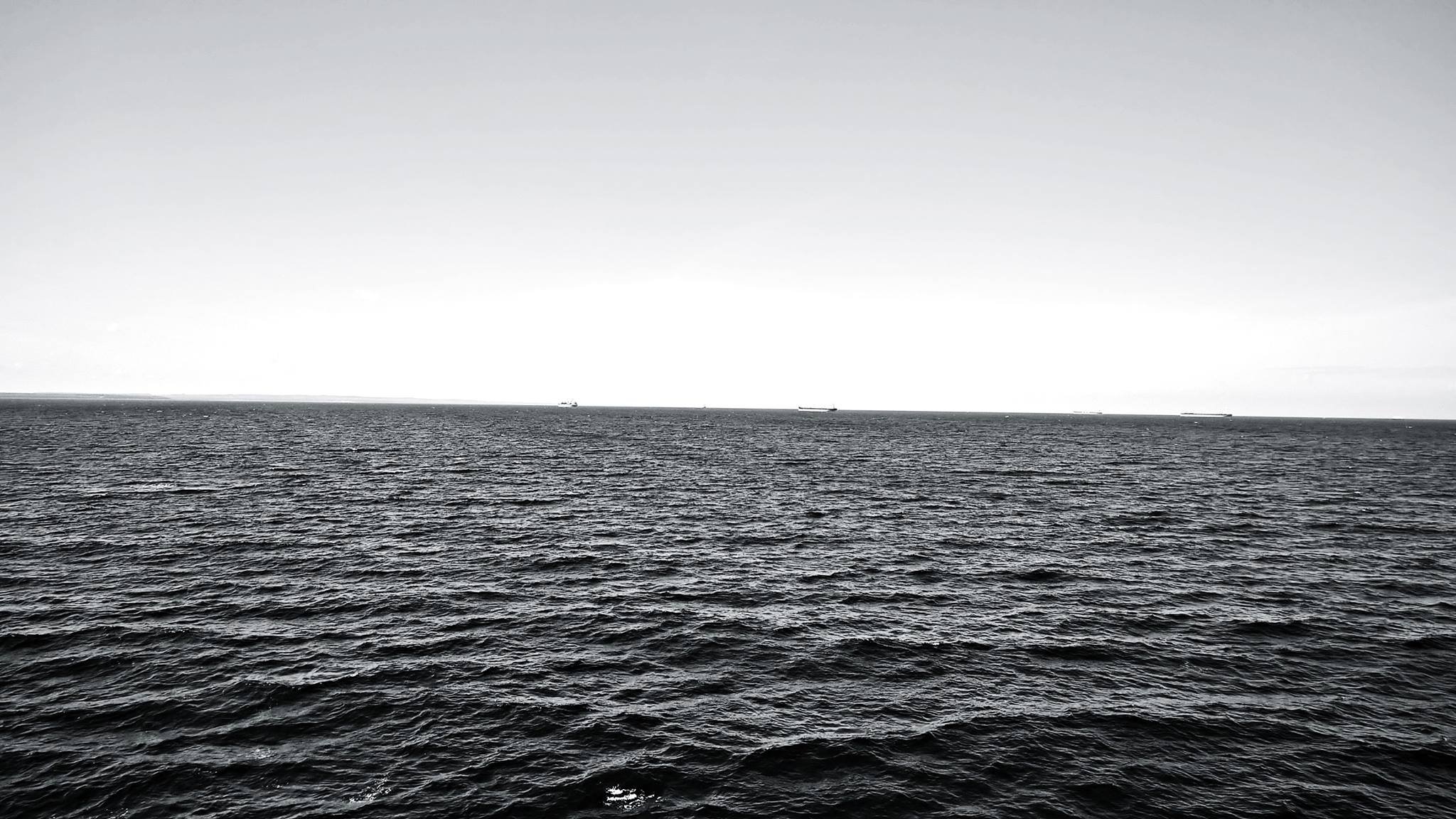 sea, Blackandwhite, Grey, Baltic, Denmark, Water Wallpaper