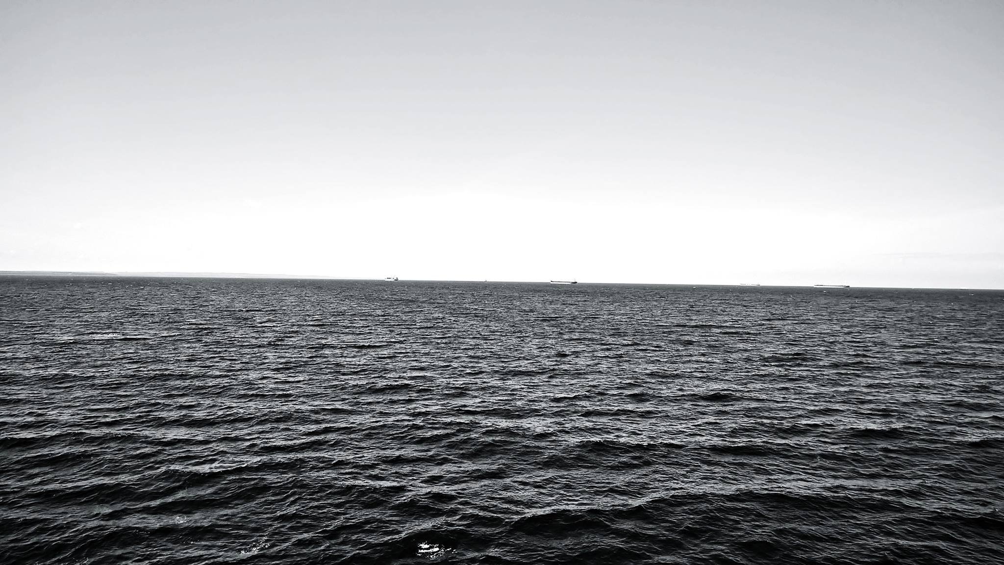 sea, Blackandwhite, Grey, Baltic, Denmark, Water Wallpapers HD