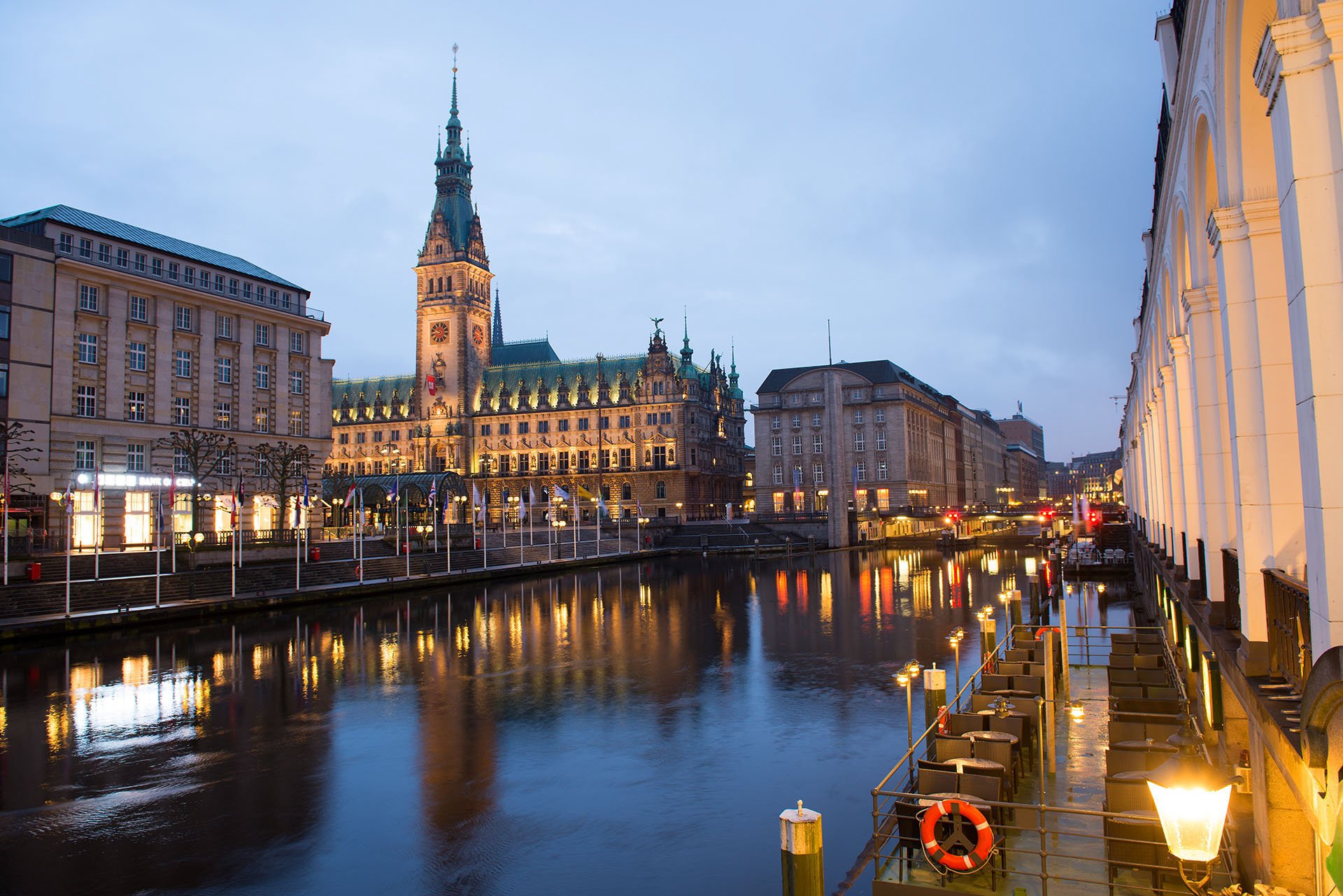 hamburgo, Alemania, Europa, Rio, Ciudad Wallpaper