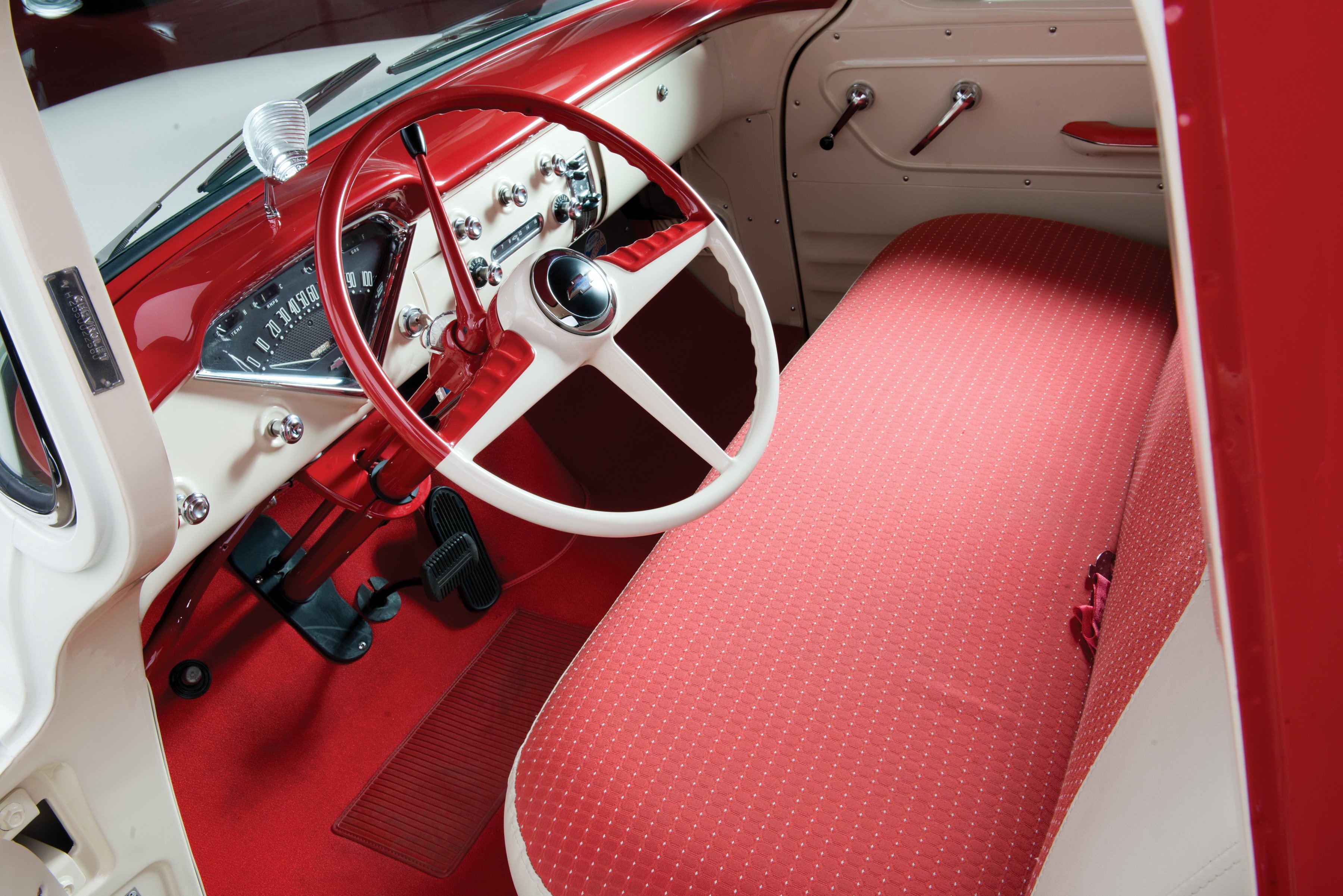 1955, Chevrolet, 3100, Cameo, Carrier, Suburban, Pickup, Retro Wallpaper