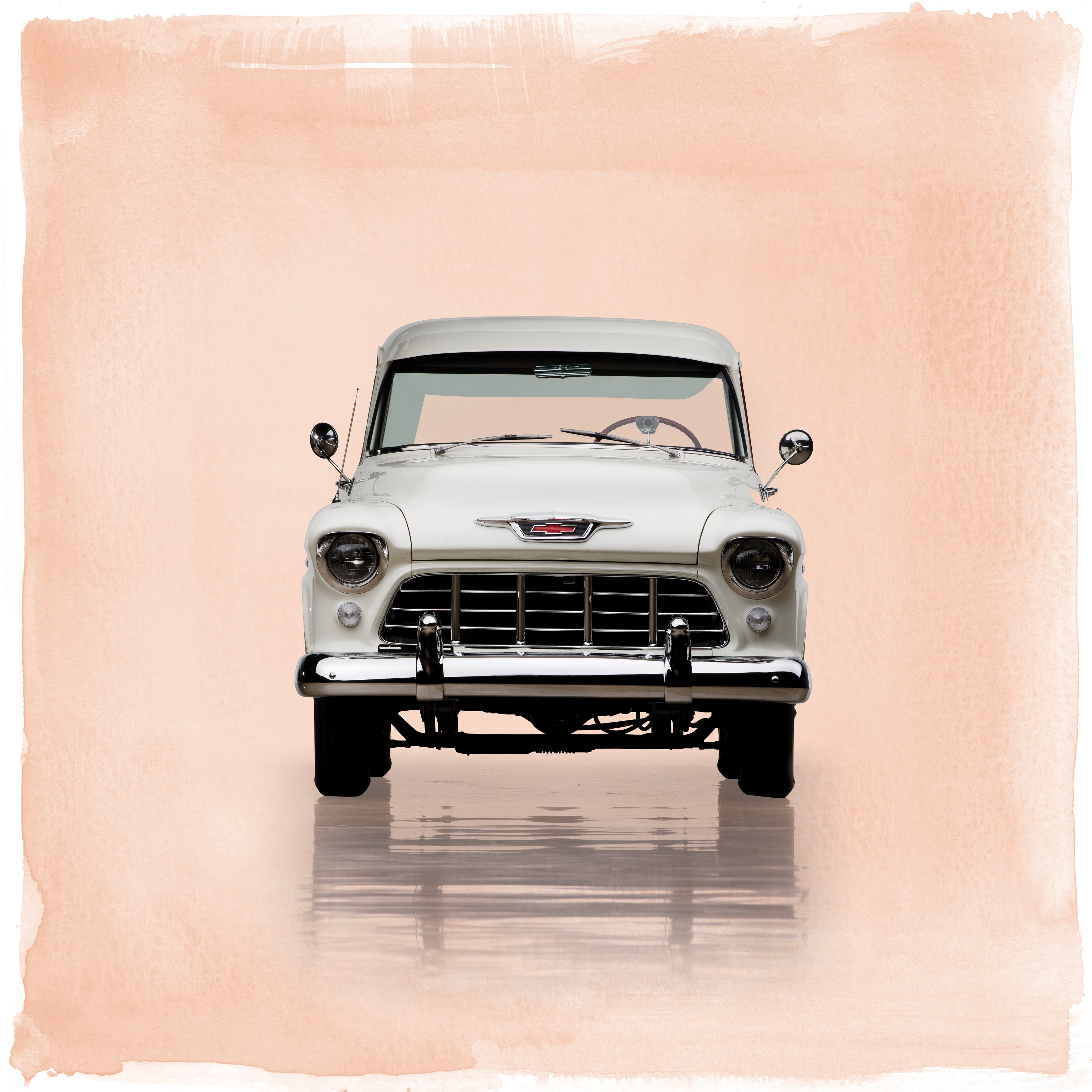 1955, Chevrolet, 3100, Cameo, Carrier, Suburban, Pickup, Retro Wallpaper