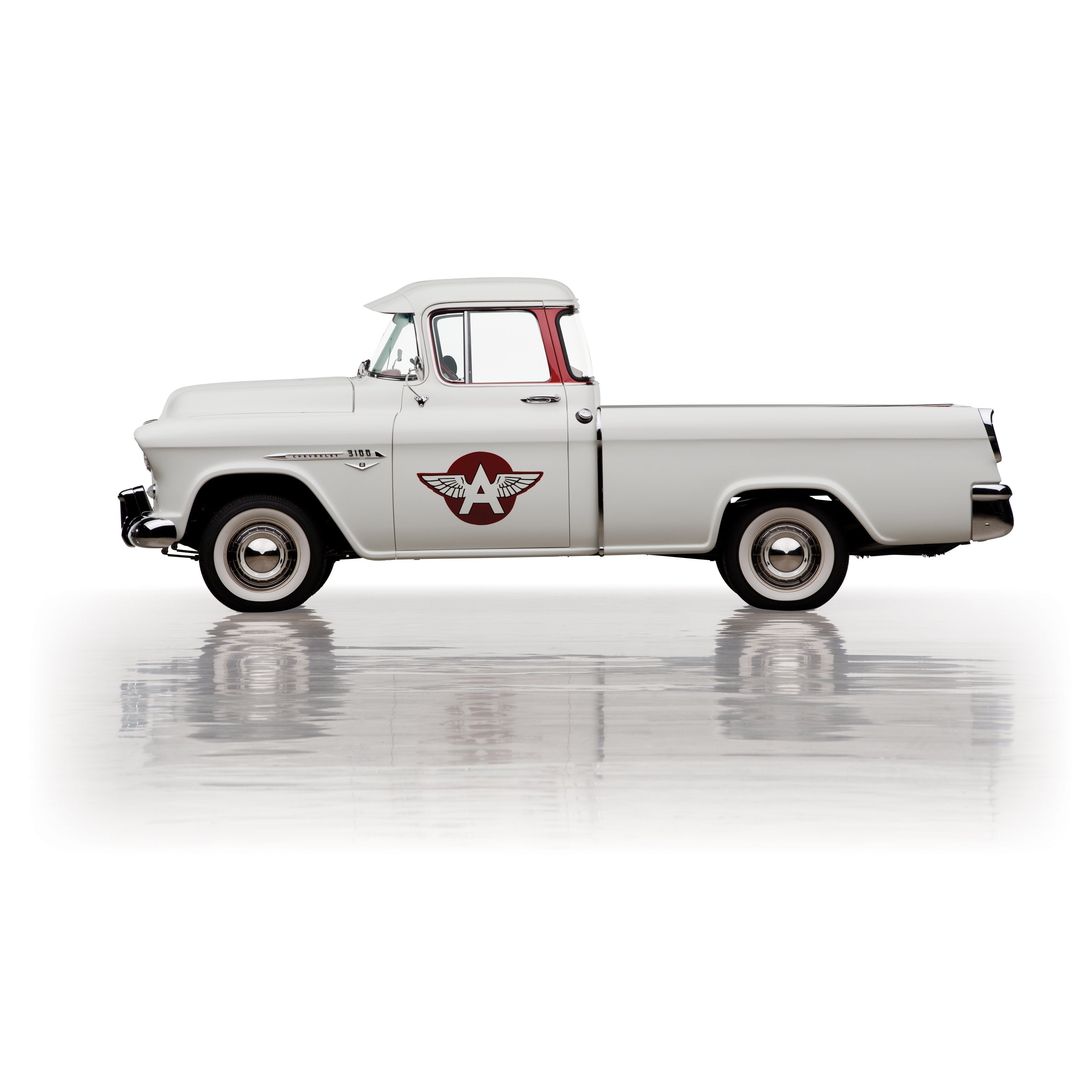 1955, Chevrolet, 3100, Cameo, Carrier, Suburban, Pickup, Retro Wallpaper