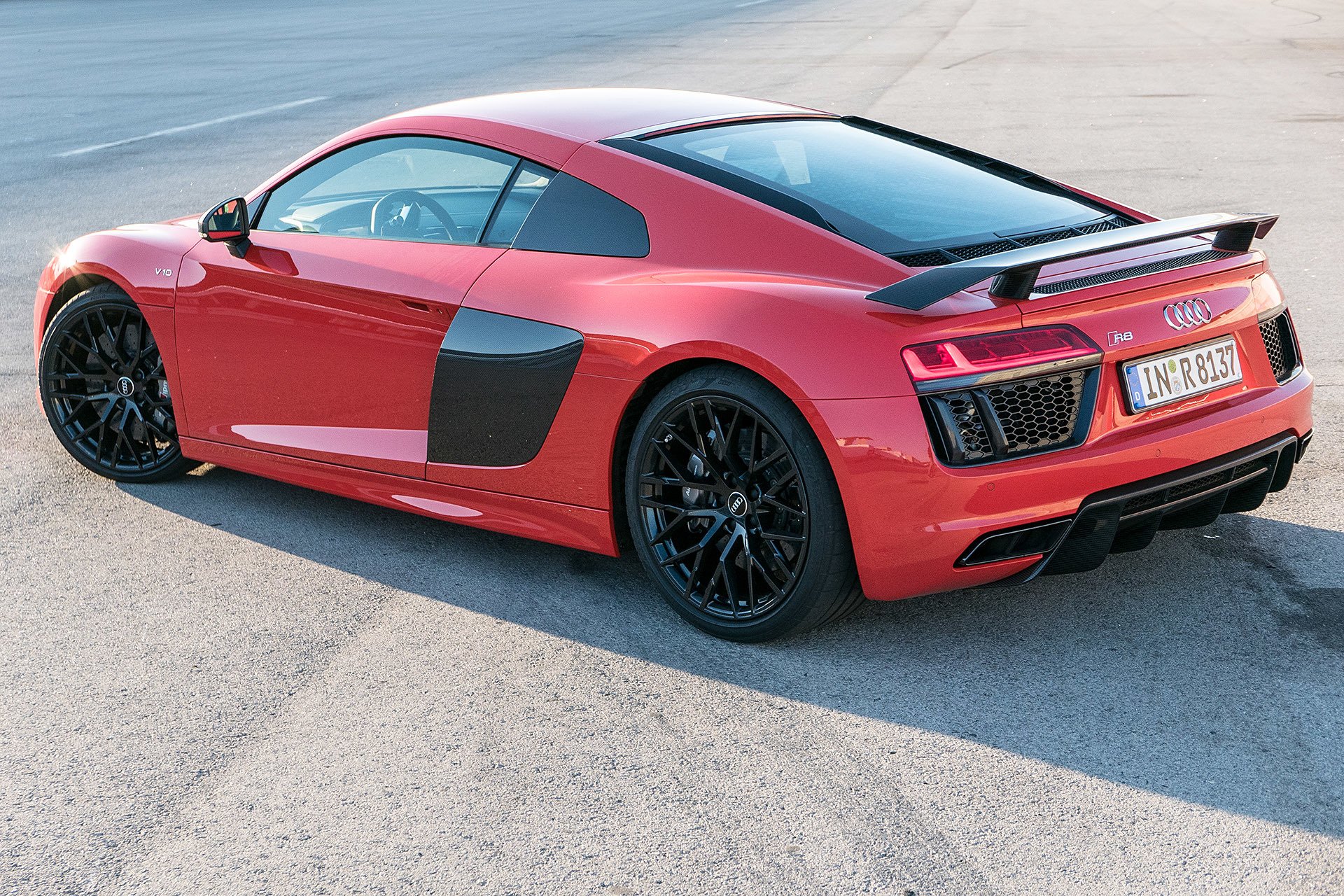 2017, Audi, R8, V10, Cars, Coupe, Red Wallpaper