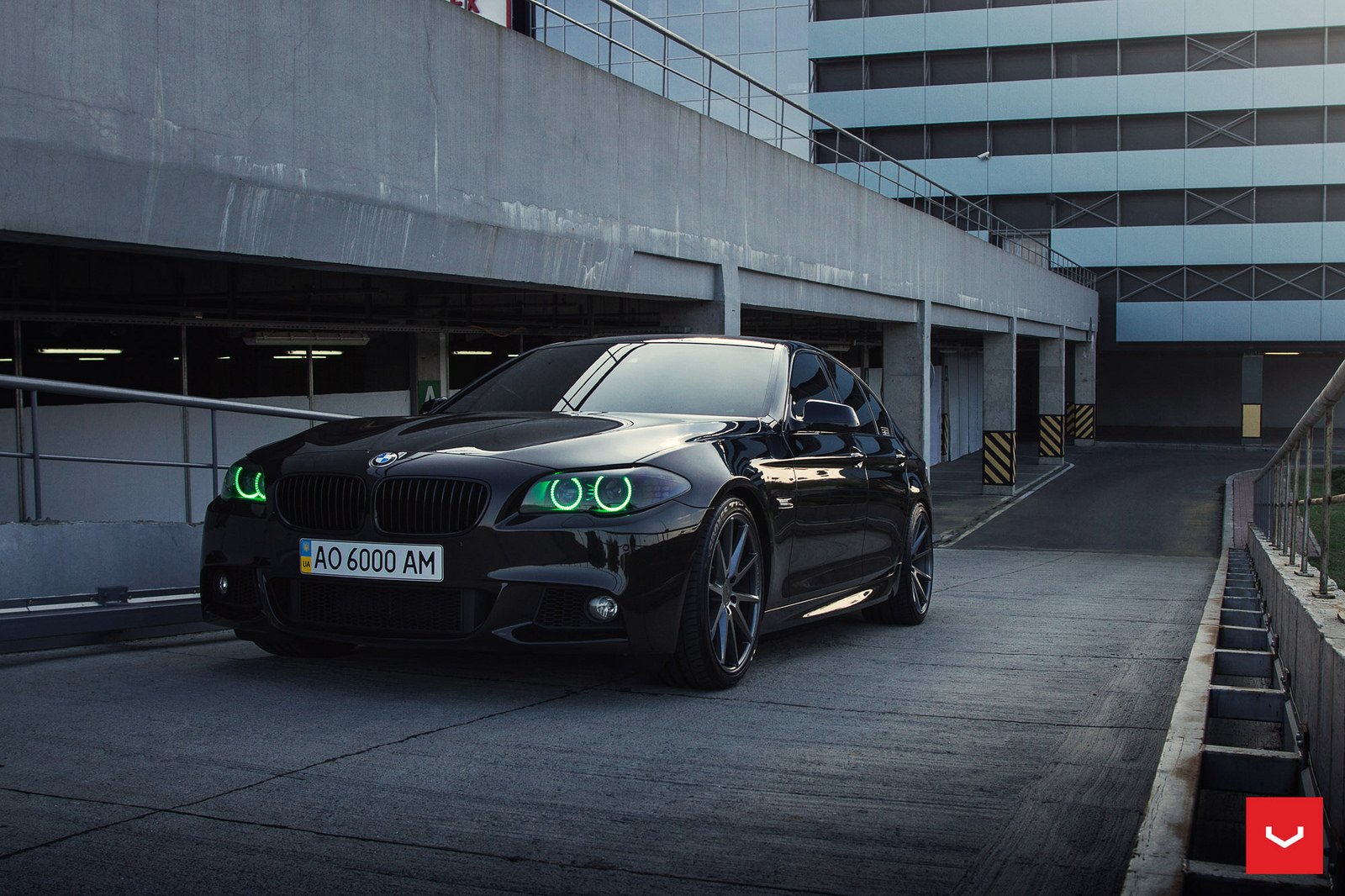 bmw, 5 series, Vossen, Wheels, Sedan, Cars, Black Wallpaper