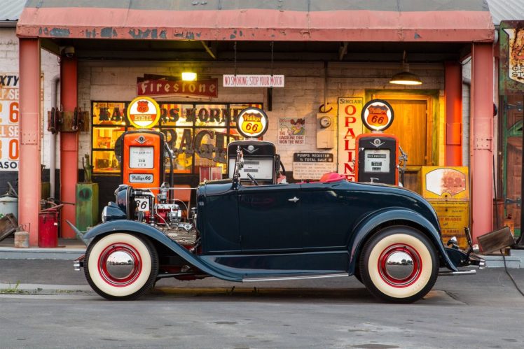 1930, Ford, Model a, V 8, Roadster, Custom, Hot, Rod, Rods, Vintage HD Wallpaper Desktop Background