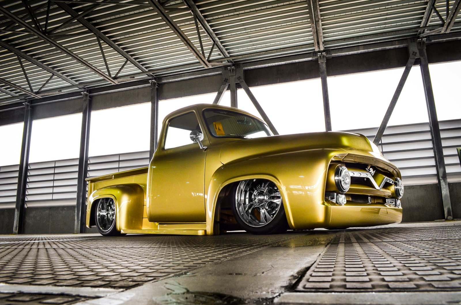 Ford F Hot Rod Rods Custom Lowrider Retro Pickup Truck Wallpapers HD Desktop