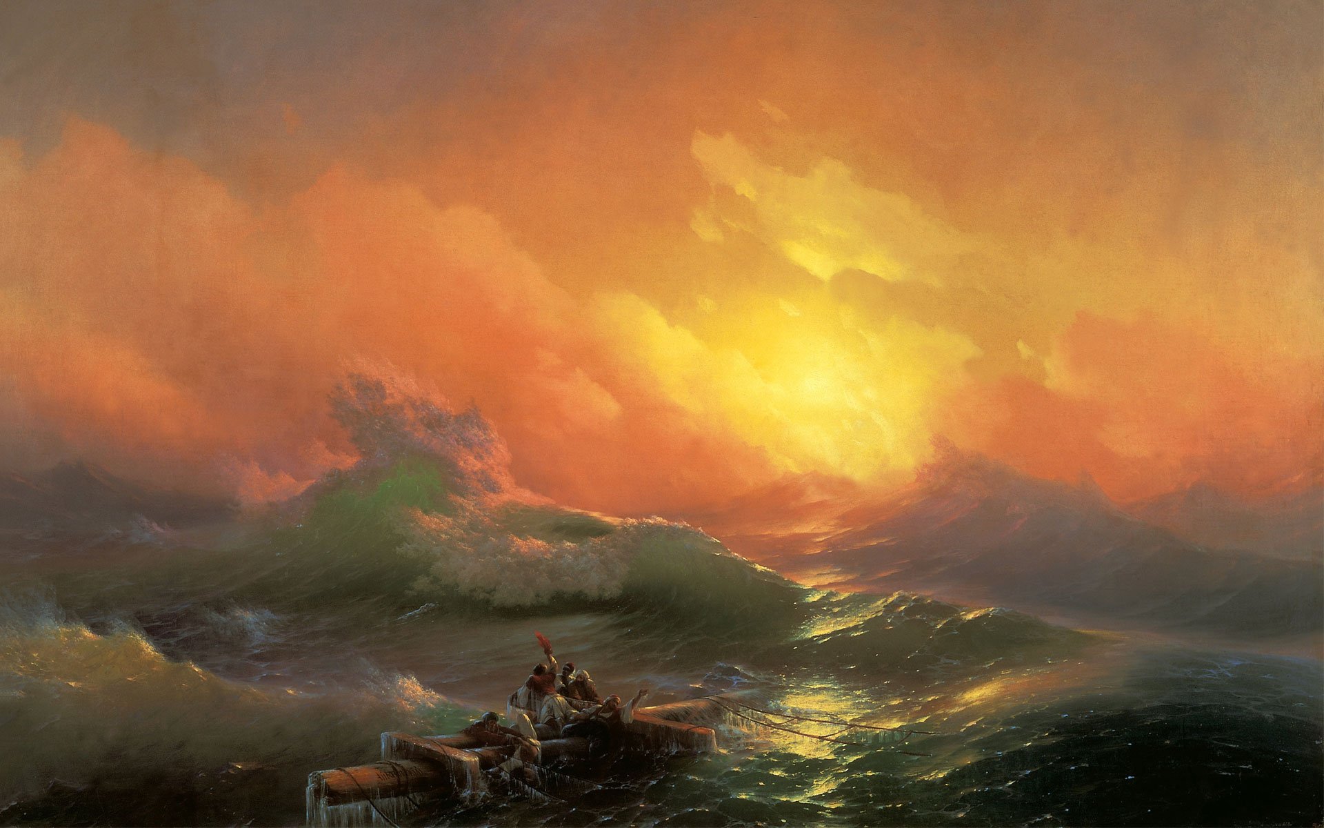 arte, Barroco, Cruz, Agua, Naufragos, Arte, Pintura Wallpaper