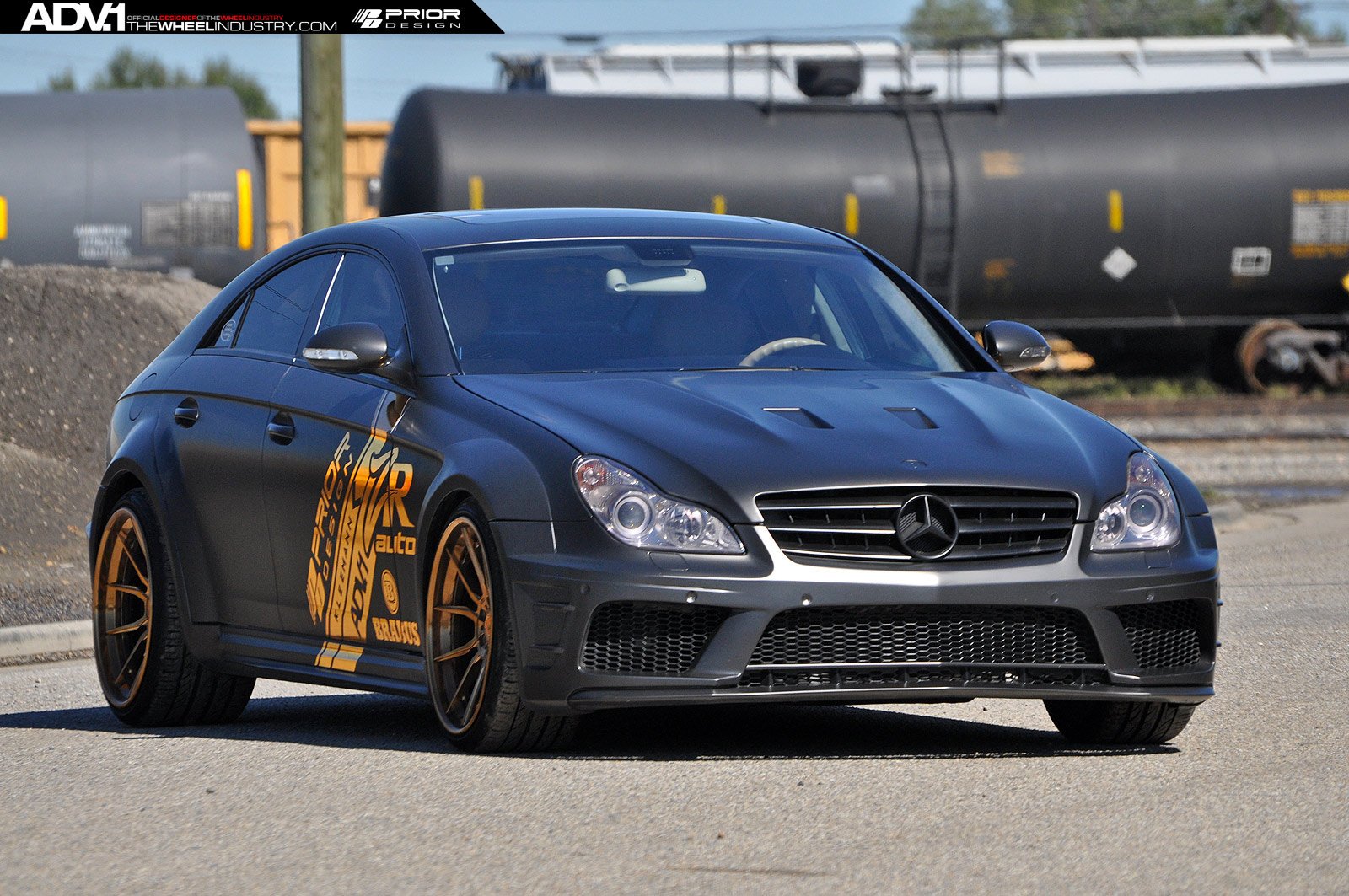 mercedes, Cls55, Prior, Design, Matt, Black, Cars, Adv1, Wheels Wallpaper