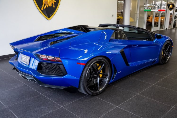 2014, Lamborghini, Aventador, Lp, 700 4, Roadster, Cars, Blue HD Wallpaper Desktop Background