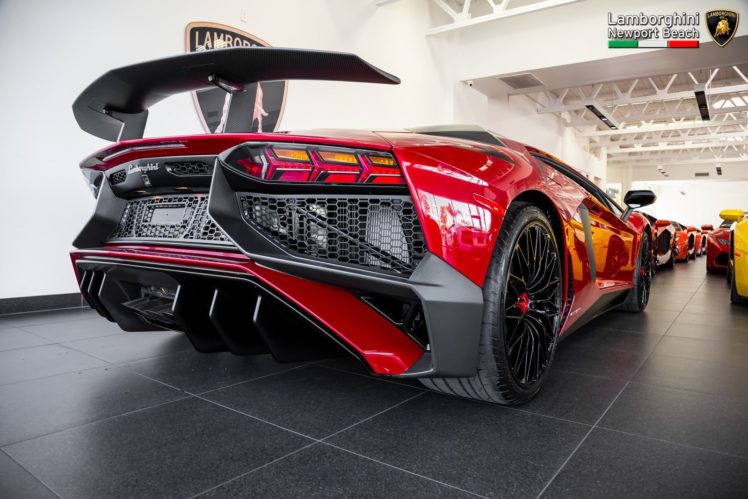 2016, Lamborghini, Aventador, Lp, 750 4, Superveloce, Coupe, Cars, Supercars, Red HD Wallpaper Desktop Background