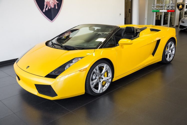 2008, Lamborghini, Gallardo, Spyder, Cars, Yellow HD Wallpaper Desktop Background