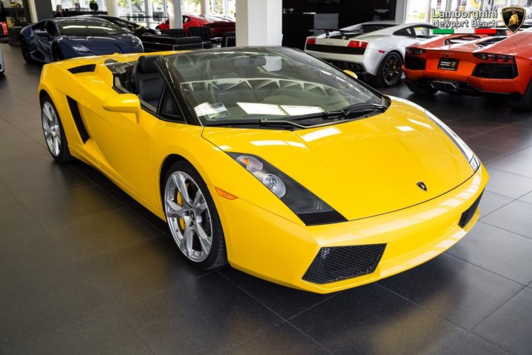 2008, Lamborghini, Gallardo, Spyder, Cars, Yellow HD Wallpaper Desktop Background