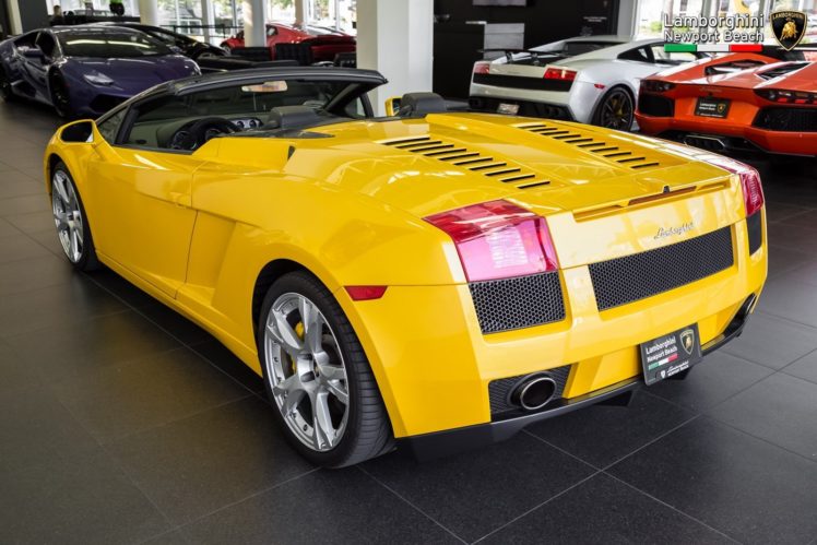 2008, Lamborghini, Gallardo, Spyder, Cars, Yellow HD Wallpaper Desktop Background