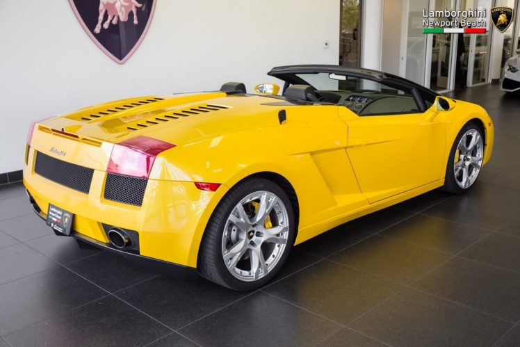 2008, Lamborghini, Gallardo, Spyder, Cars, Yellow HD Wallpaper Desktop Background
