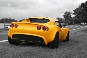 trees, Streets, Fences, Yellow, Cars, Grass, Vehicles, Lotus, Elise, Selective, Coloring, Lotus, Yellow, Cars