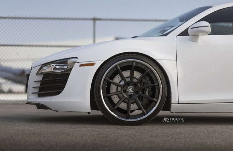 strasse, Wheels, Audi, R8, Cars, Coupe, White HD Wallpaper Desktop Background