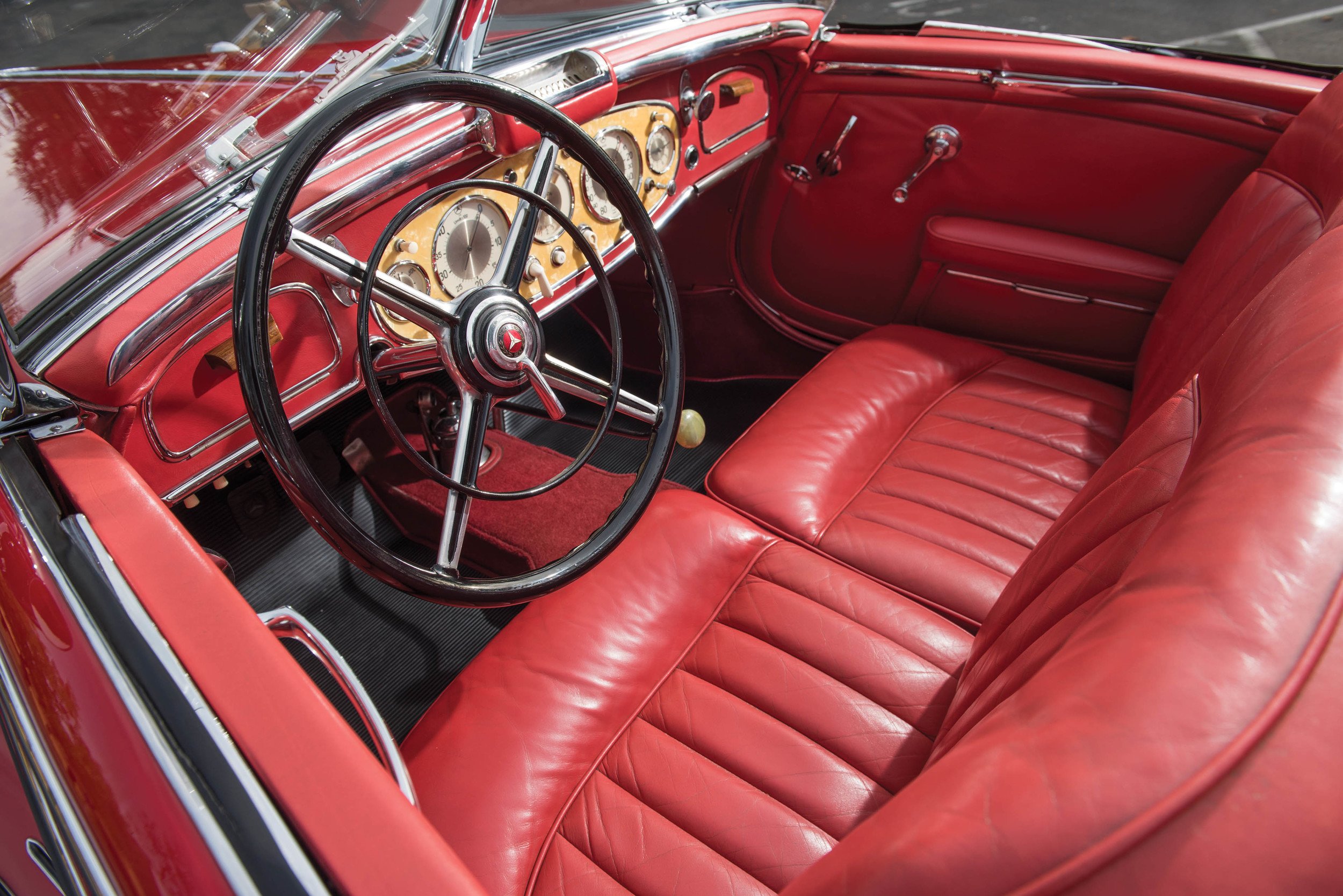 1937, Mercedes, 540k, Red, Convertible, Classic, Cars Wallpaper
