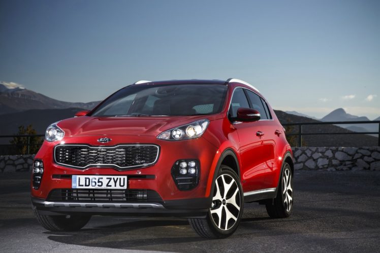 2016, Cars, Uk version, Kia, Sportage, Suv, Gt line, Red HD Wallpaper Desktop Background