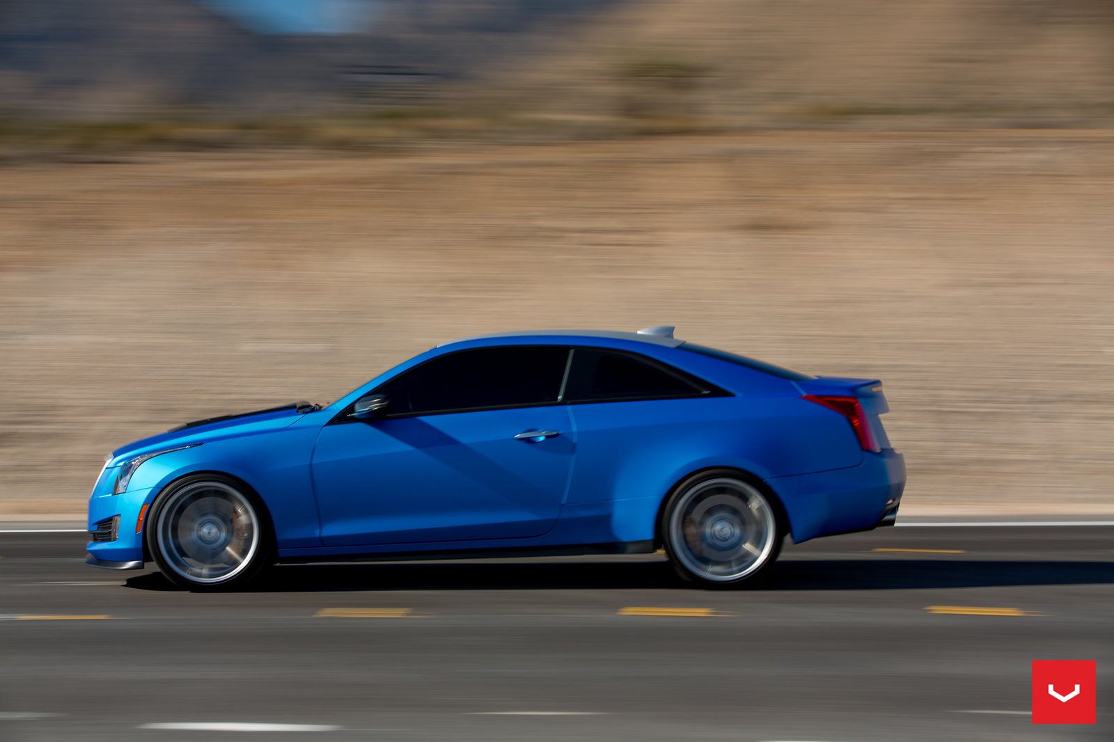 cadillac, Ats, Vossen, Wheels, Cars, Blue Wallpaper