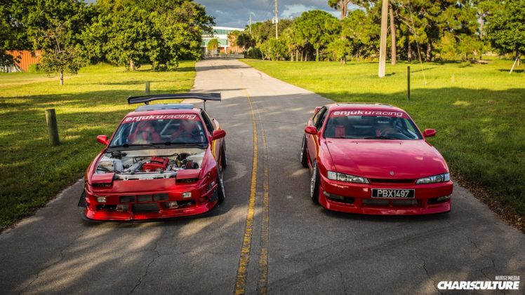 nissan, 240, Sx, Twins, Cars, Coupe, Red, Modified HD Wallpaper Desktop Background