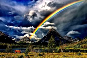 mountains, Landscape, Nature, Mountain, Tainbow