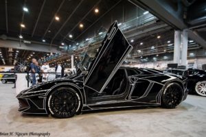 black, Tron, Lamborghini, Aventador, Cars, Supercars, Modified