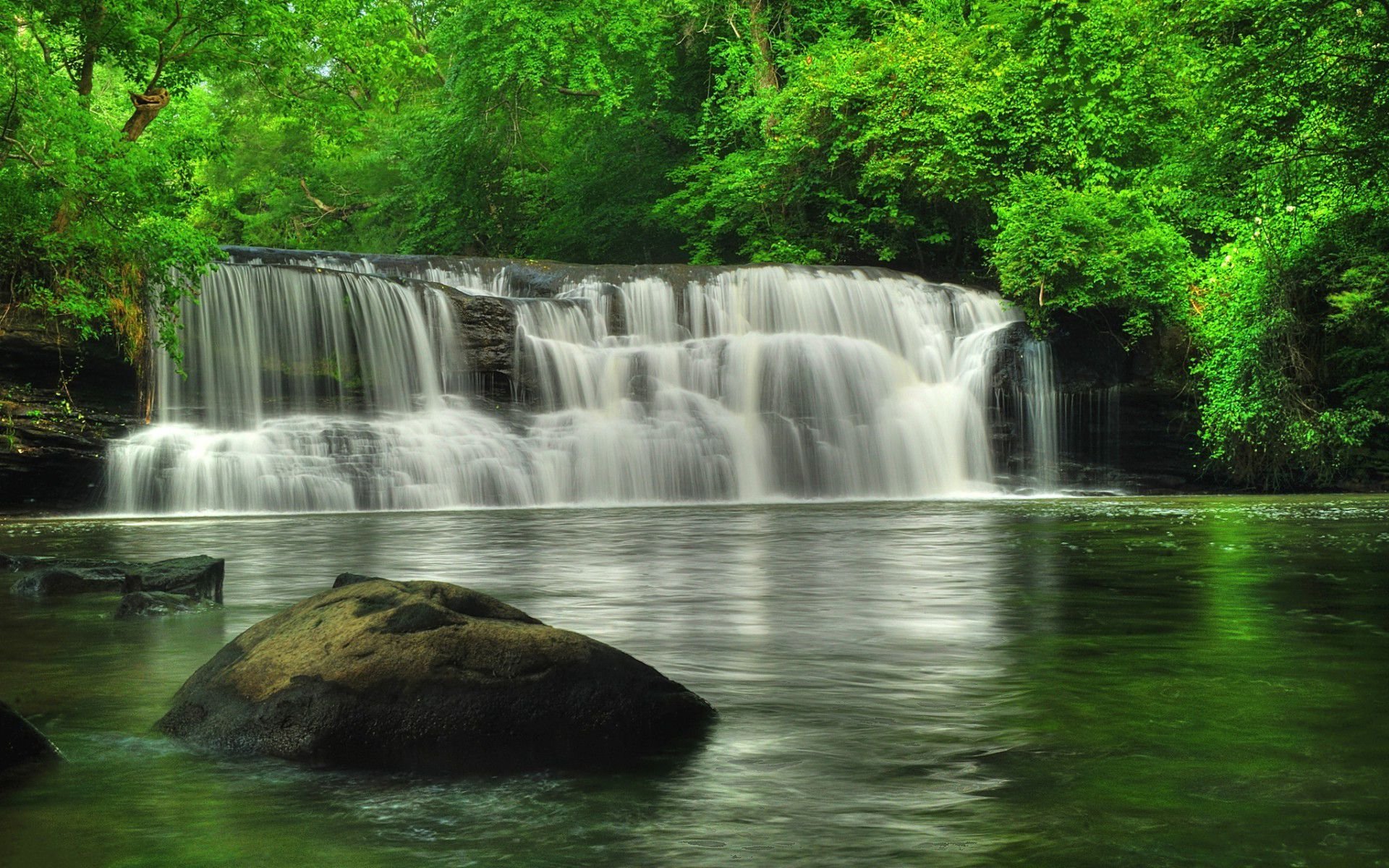 waterfall, Nature, River, Landscape Wallpaper