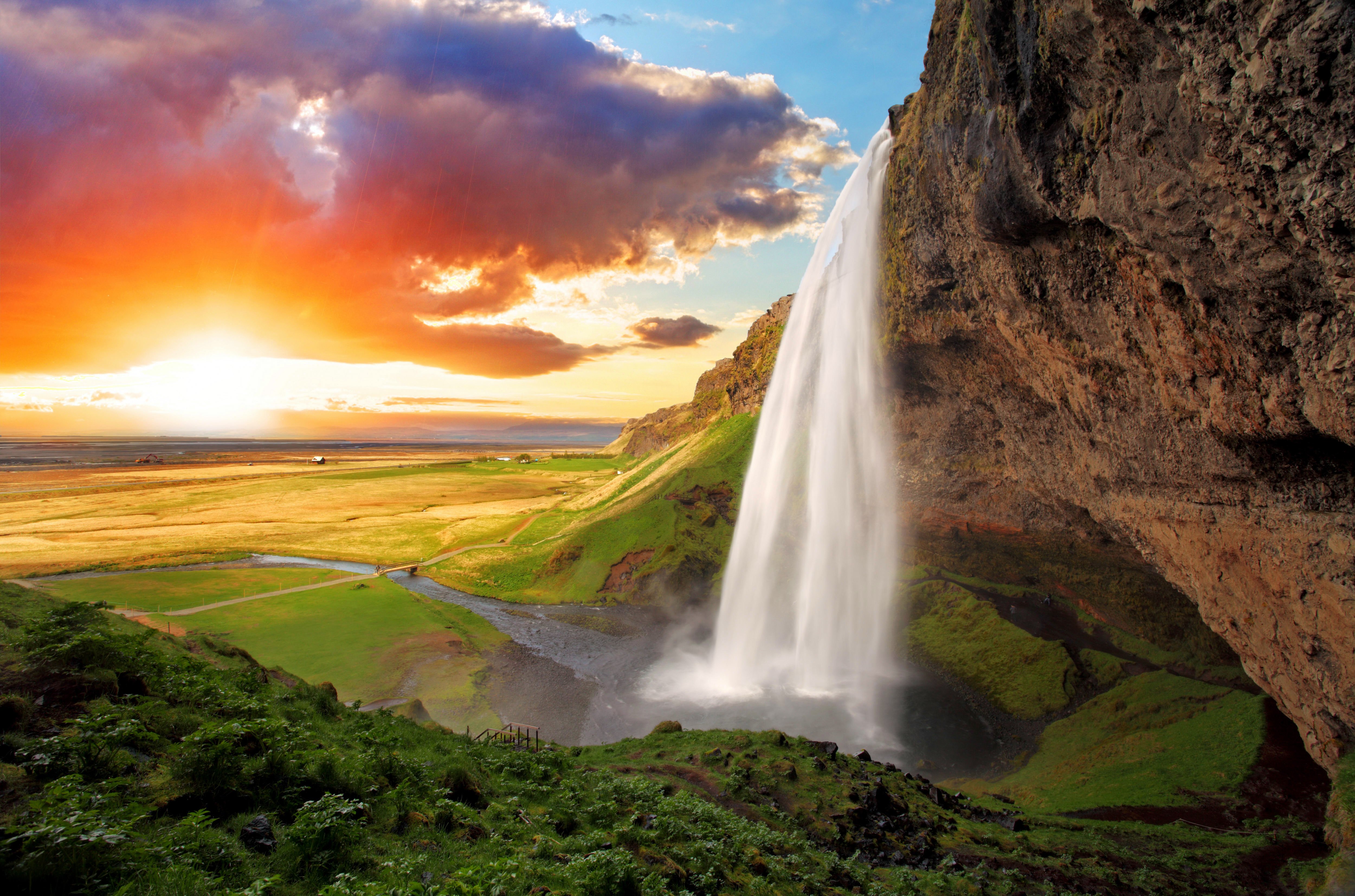 waterfall, Nature, River, Landscape Wallpaper