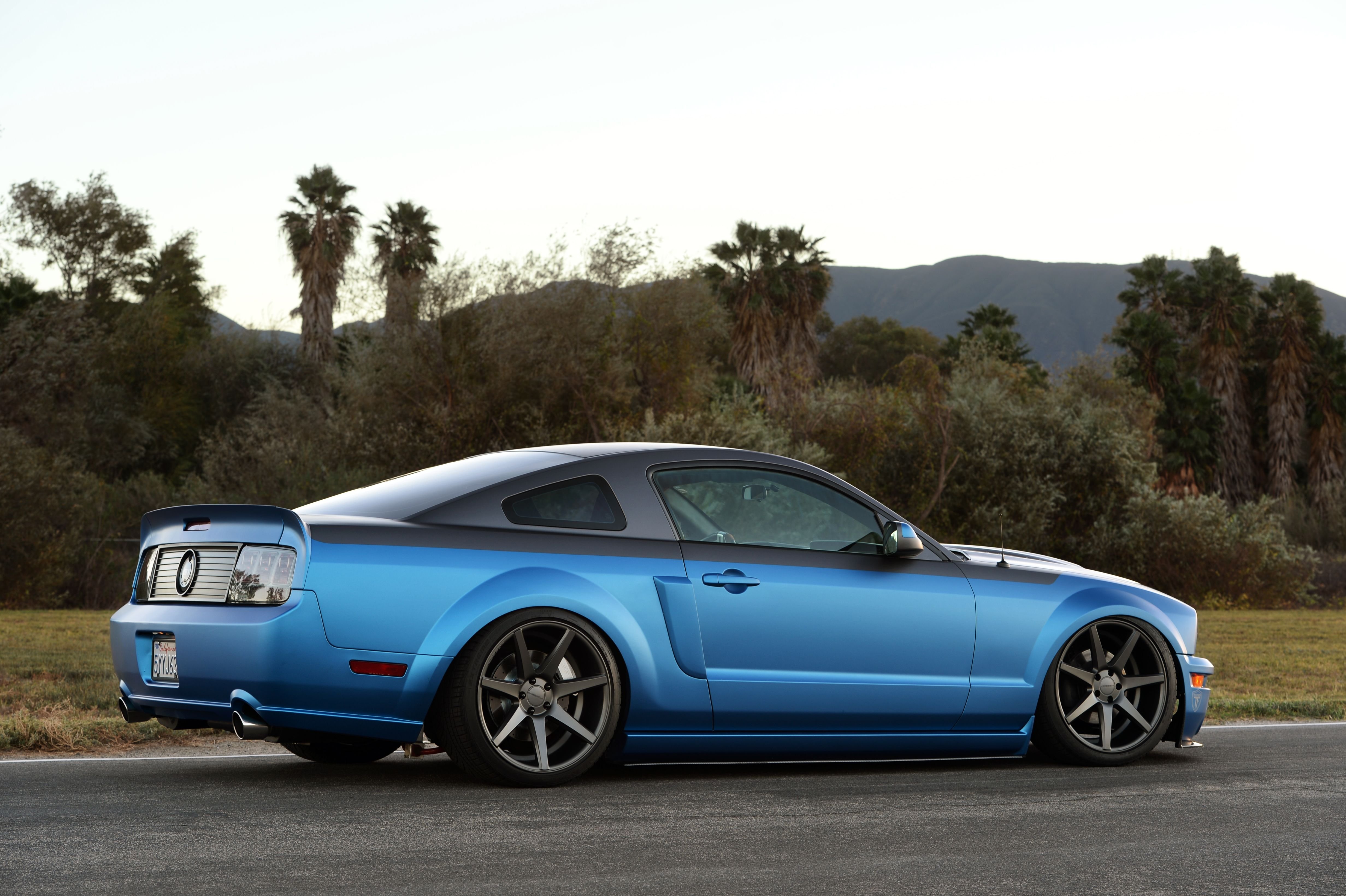 2005, Mustang, Gt, Ford, Blue, Modified, Cars Wallpaper