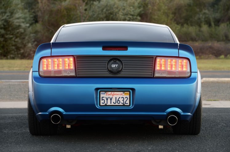 2005, Mustang, Gt, Ford, Blue, Modified, Cars HD Wallpaper Desktop Background