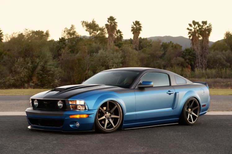 2005, Mustang, Gt, Ford, Blue, Modified, Cars HD Wallpaper Desktop Background