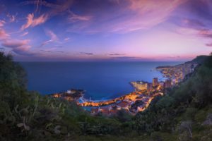 coast, Sea, Monaco, Scenery, Sky, Cities