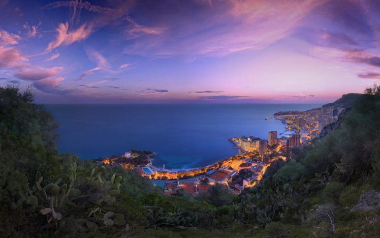 coast, Sea, Monaco, Scenery, Sky, Cities HD Wallpaper Desktop Background