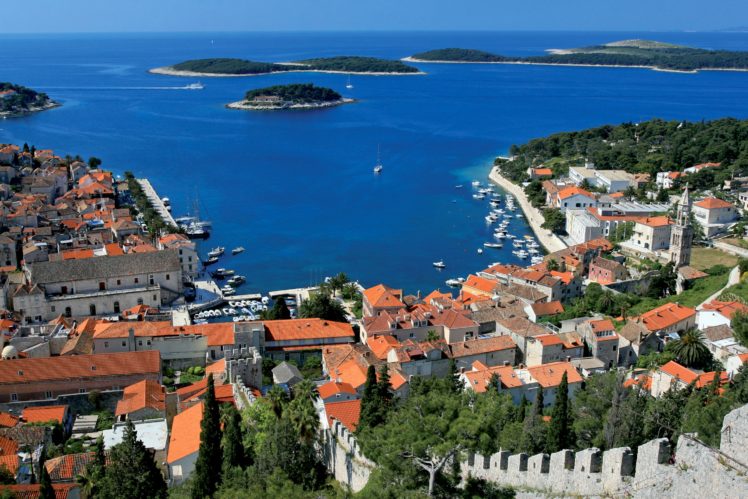 croatia, Houses, Island, Marinas, Hvar, Cities HD Wallpaper Desktop Background