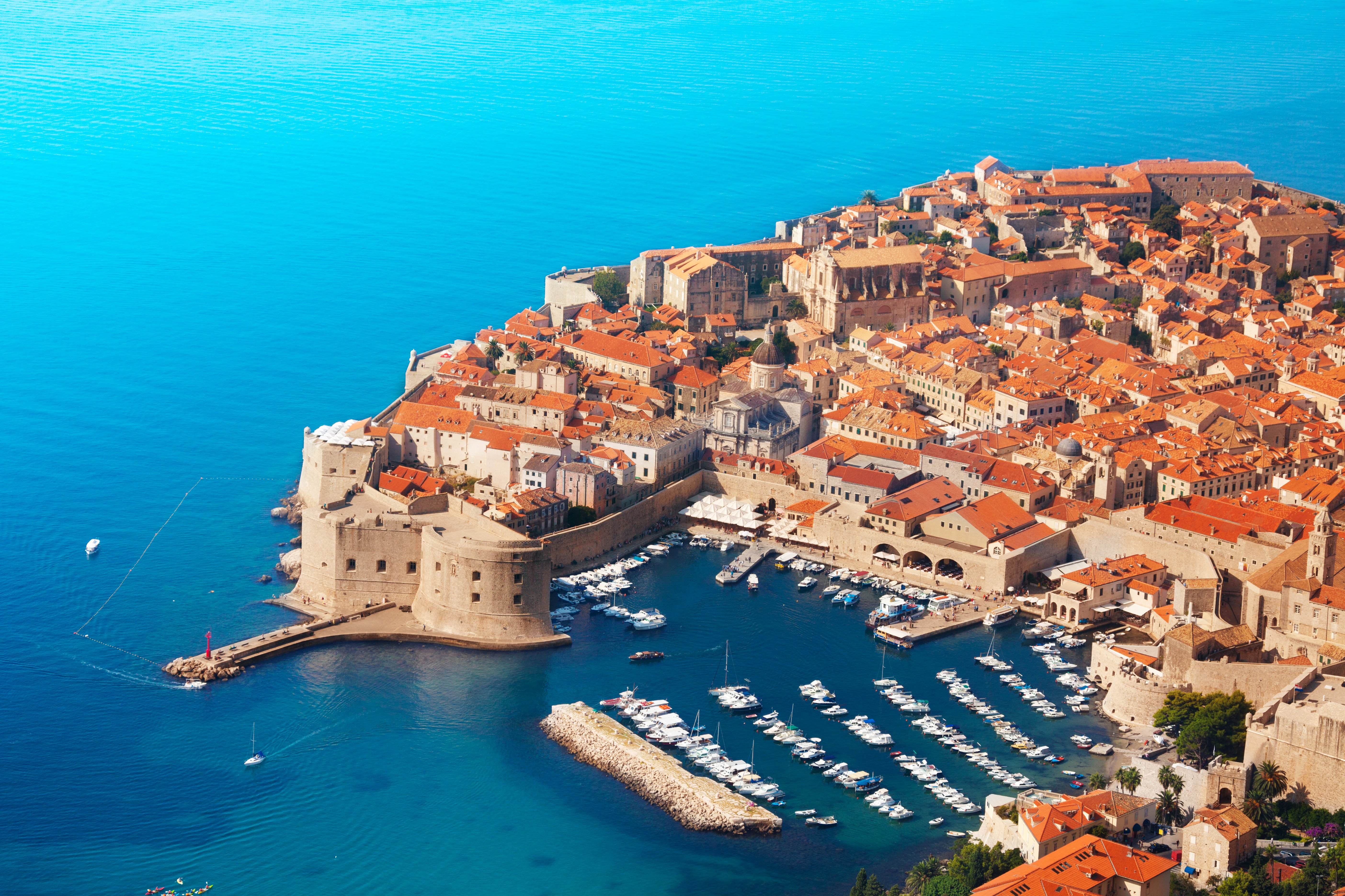 croatia, Houses, Coast, Marinas, Motorboat, From, Above, Dubrovnik, Cities Wallpaper
