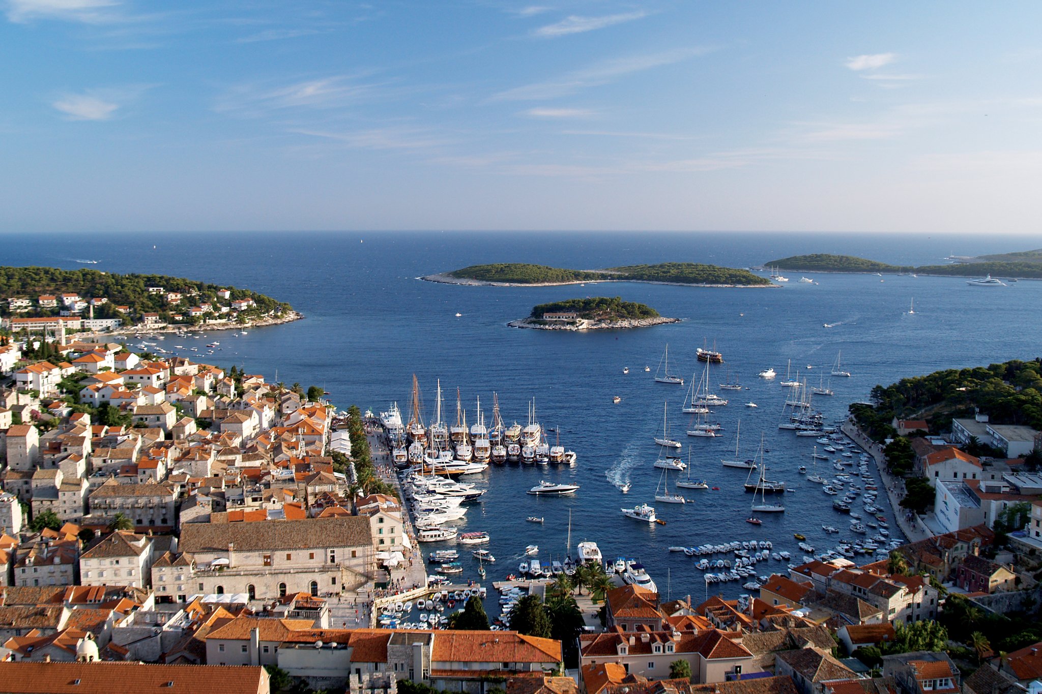 croatia, Houses, Sea, Marinas, Ships, Hvar, Cities Wallpaper