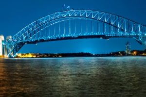australia, Rivers, Bridges, Sydney, Night, Street, Lights, Cities