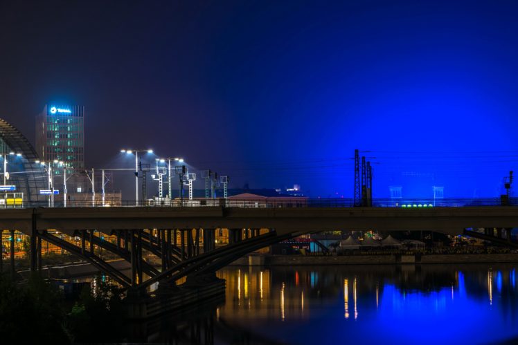 berlin, Germany, Rivers, Bridges, Night, Street, Lights, Cities HD Wallpaper Desktop Background