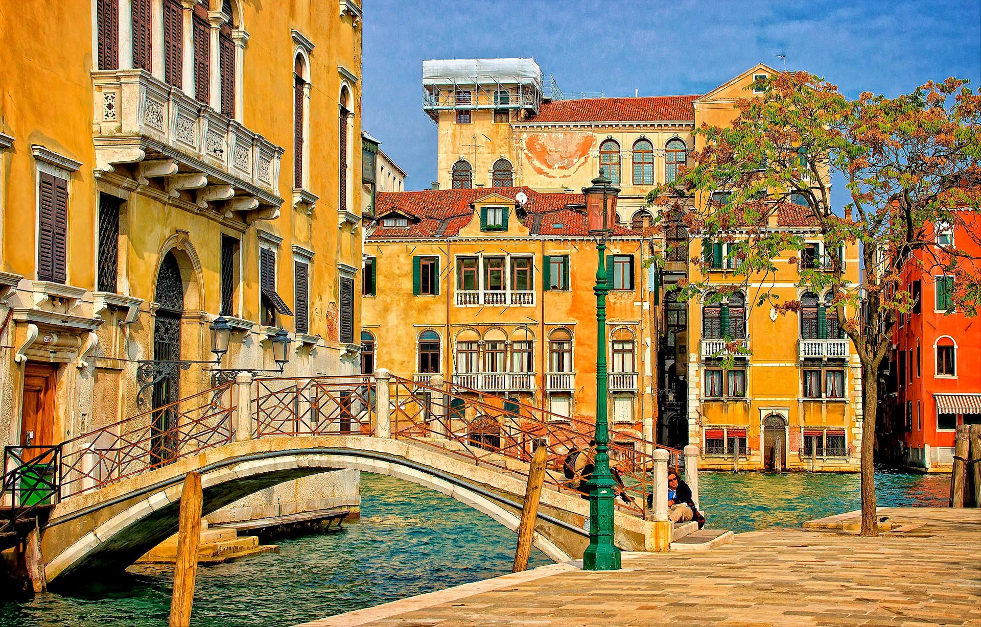 bridges, Houses, Italy, Street, Canal, Venice, Cities Wallpaper