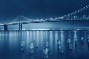 bridges, Usa, Night, San, Francisco, Cities