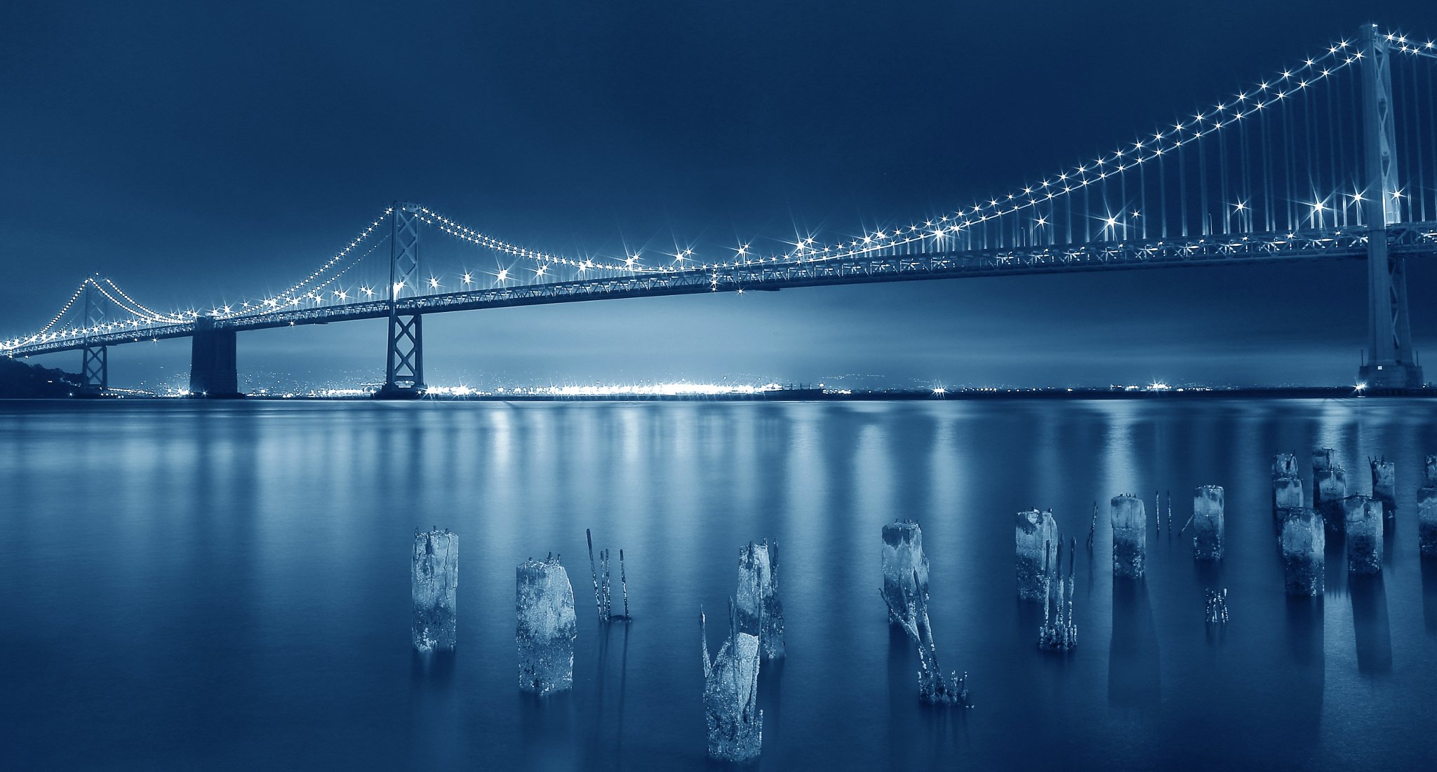 bridges, Usa, Night, San, Francisco, Cities Wallpaper