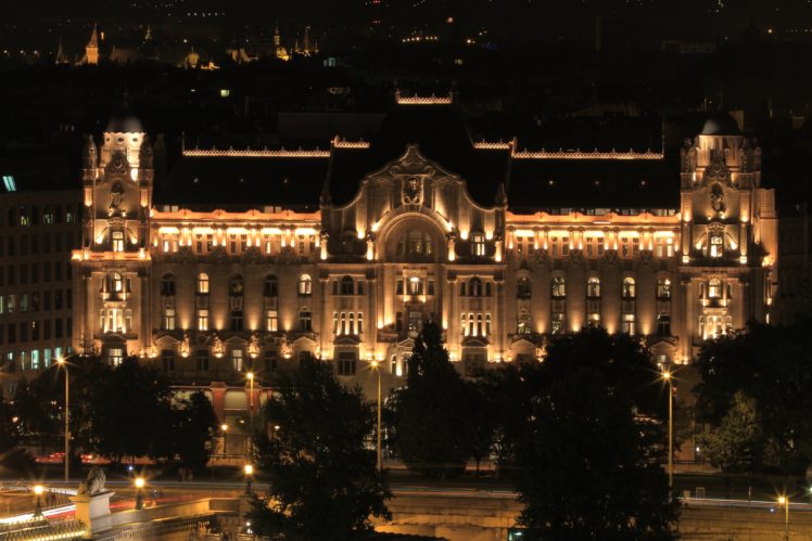 budapest, Hungary, Houses, Night, Street, Lights, Cities HD Wallpaper Desktop Background