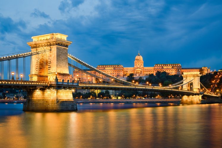 budapest, Hungary, Houses, Rivers, Bridges, Night, Street, Lights, Citie HD Wallpaper Desktop Background
