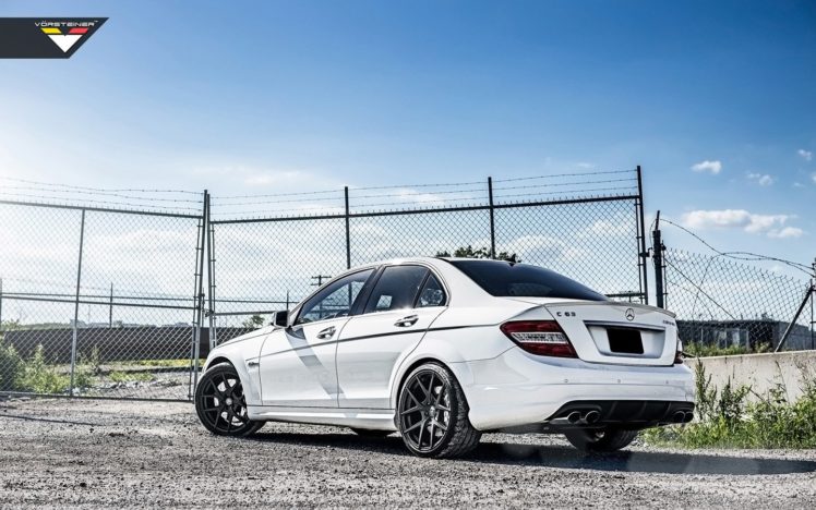 2014, Vorsteiner, Mercedes, Benz, C63, Amg, Cars, White HD Wallpaper Desktop Background